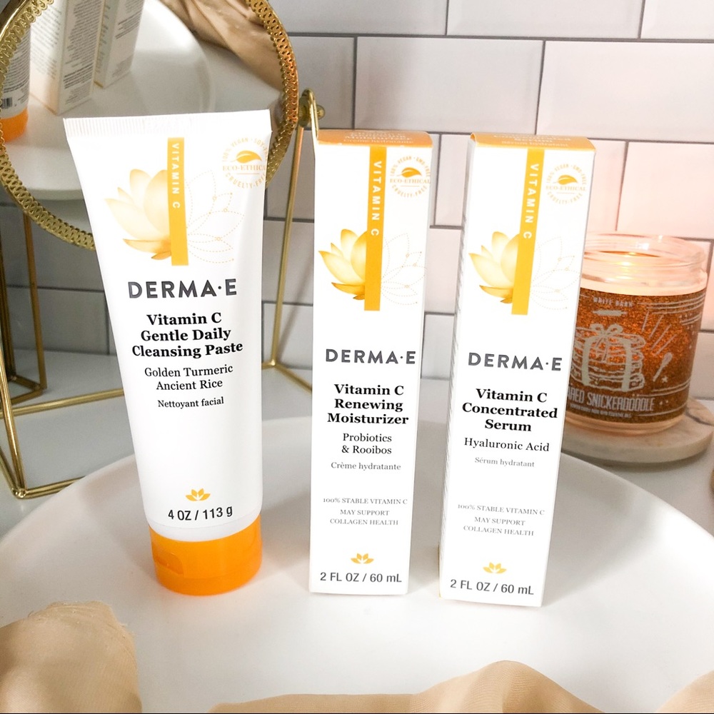 DERMA•E Vitamin C Skincare Routine BUNDLE